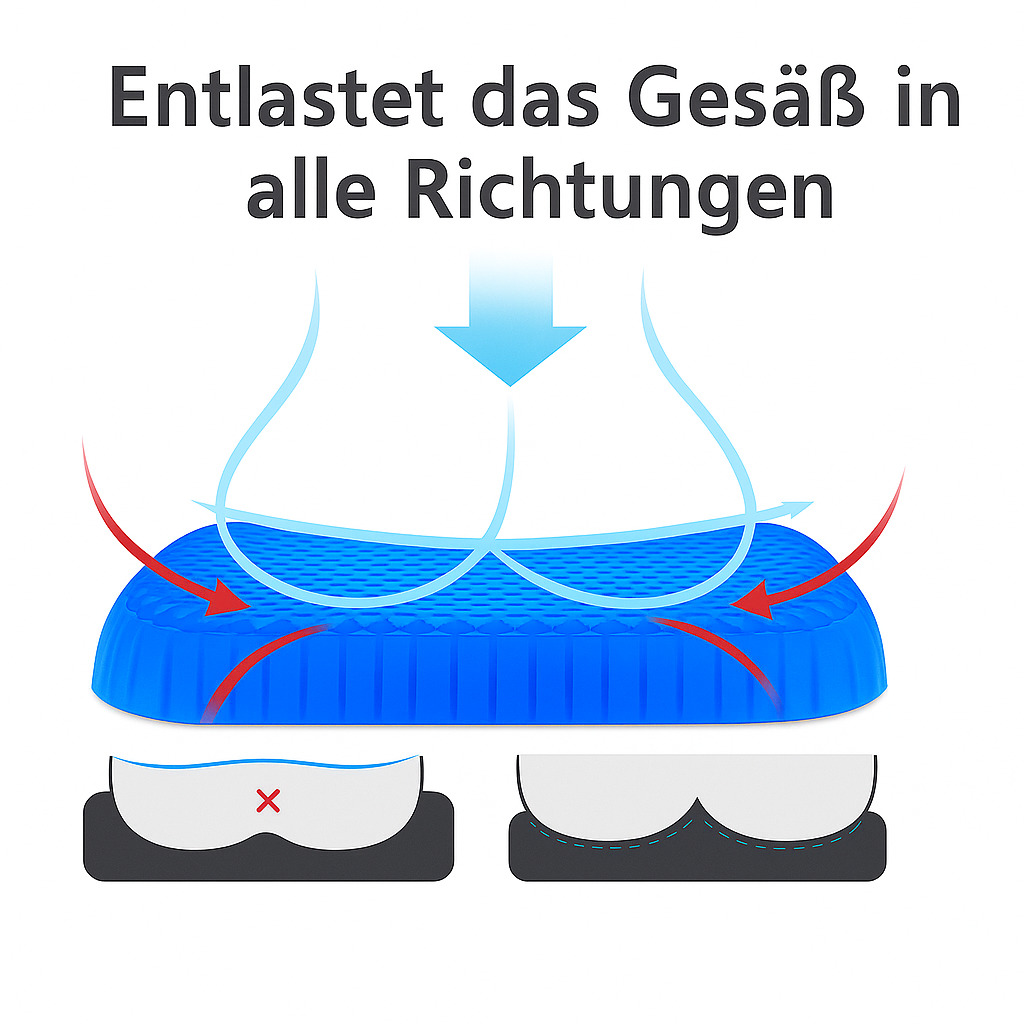Gel-Sitzkissen zur Druckentlastung