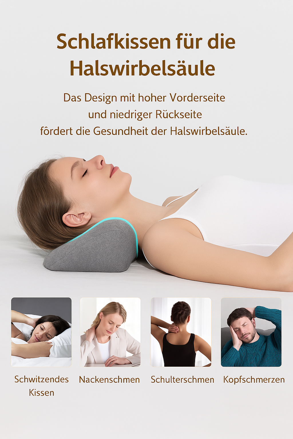 Zervikalkissen – Ergonomische Nackenstütze für besseren Schlaf