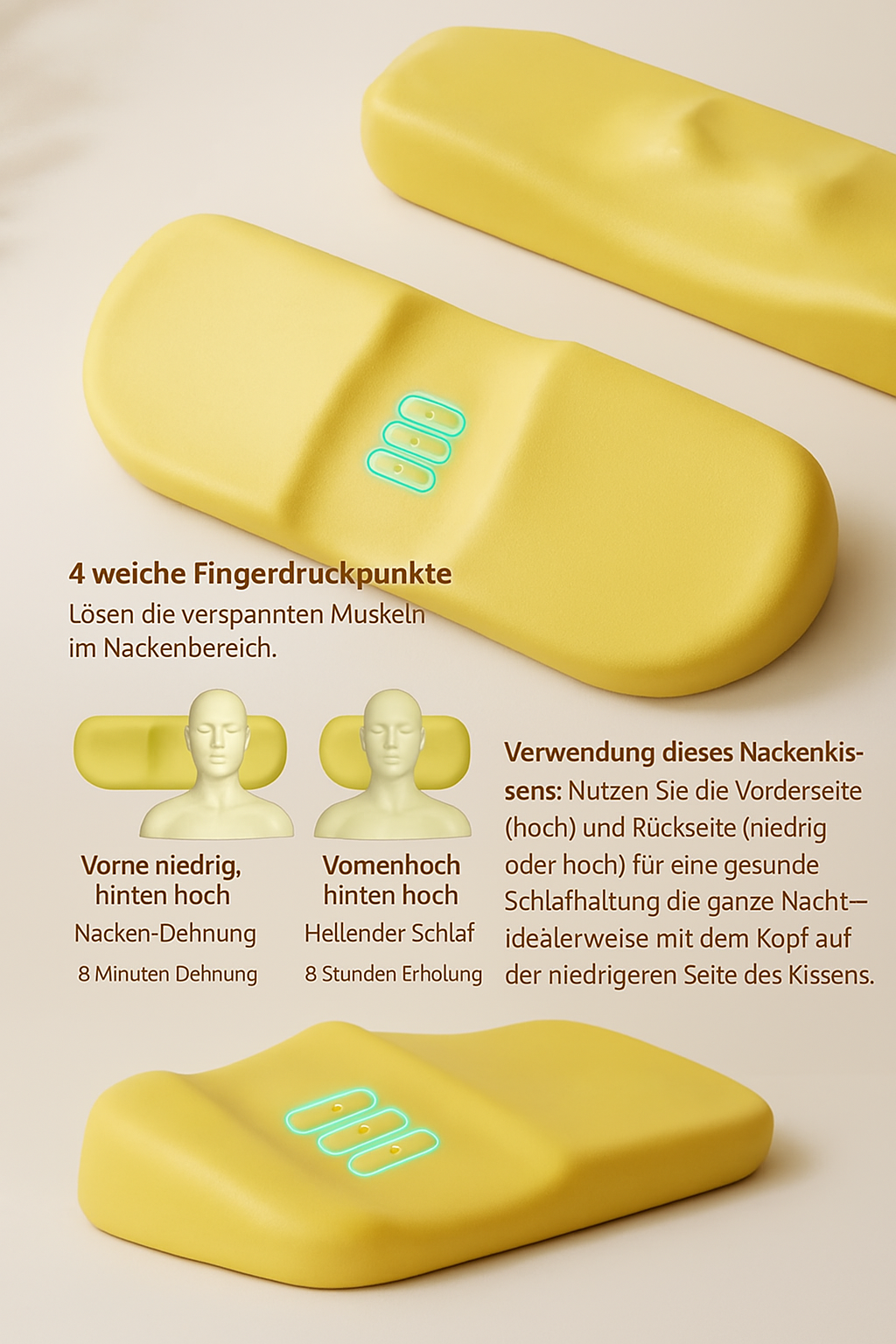 Zervikalkissen – Ergonomische Nackenstütze für besseren Schlaf