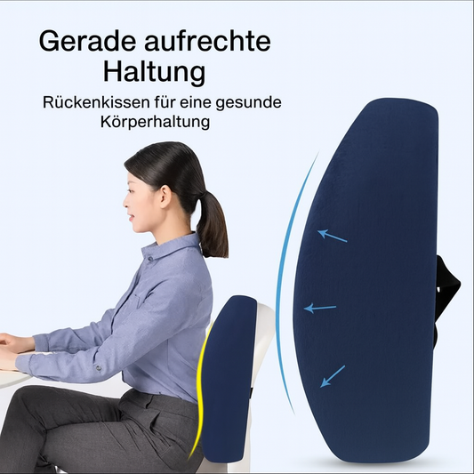 Premium Rückenkissen – Memory Foam & atmungsaktives Mesh komfort