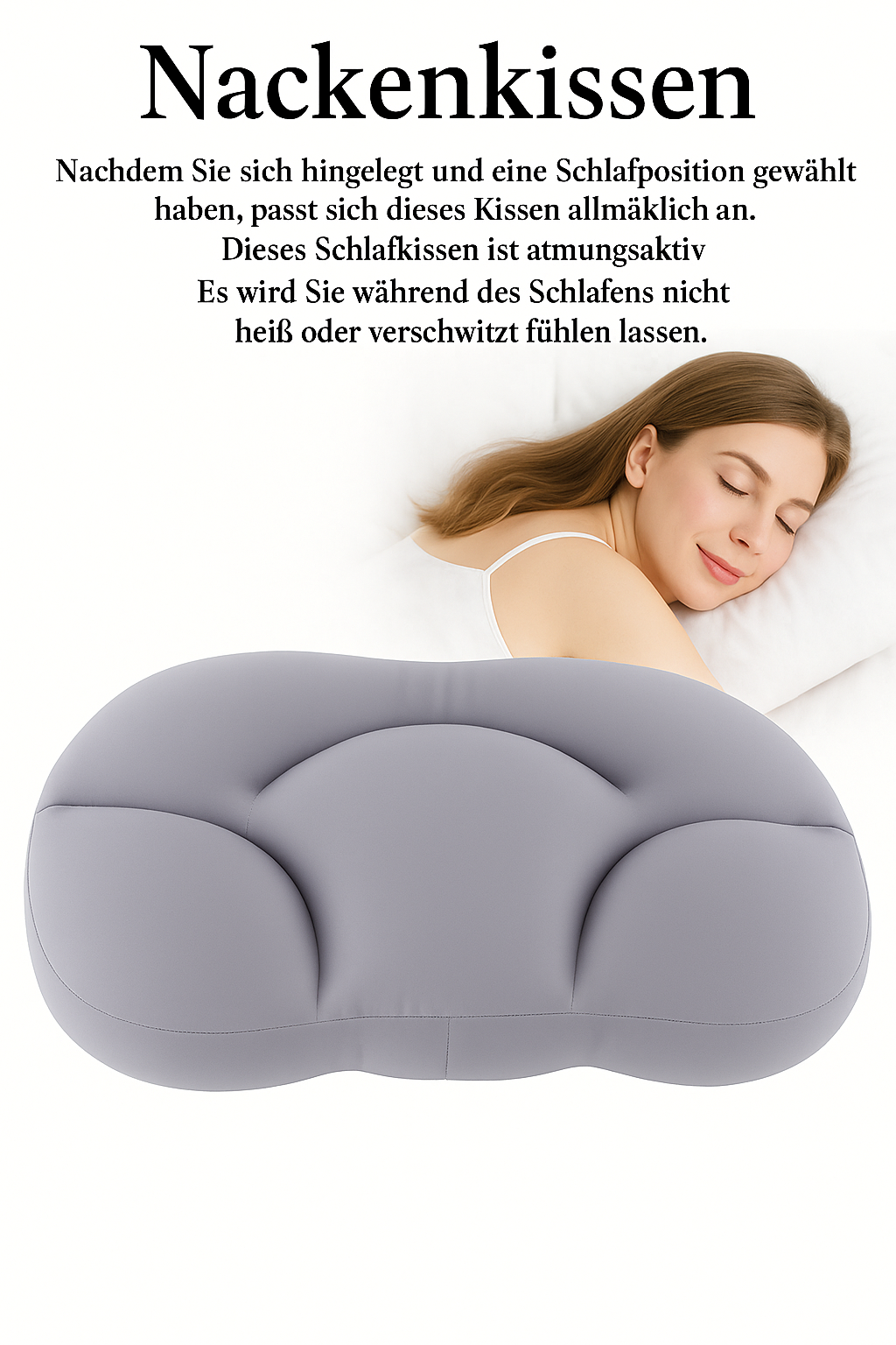 Wolkenkissen – Ergonomisches Memory-Foam Kissen für besseren Schlaf