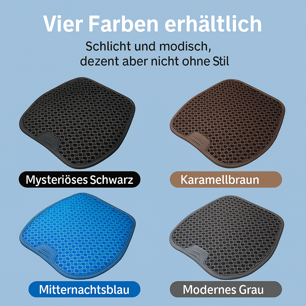 Ergonomisches Gel-Sitzkissen für Autositz – Kühl & Bequem