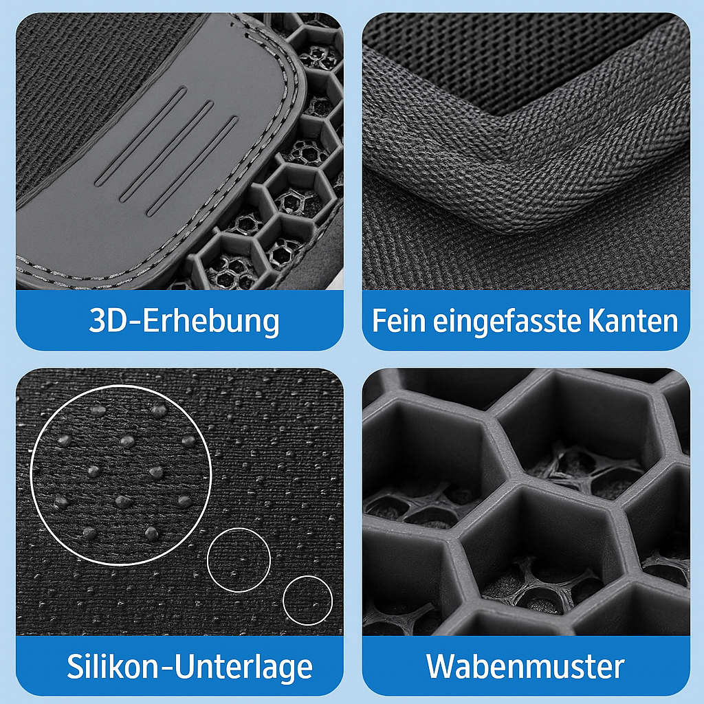 Ergonomisches Gel-Sitzkissen für Autositz – Kühl & Bequem