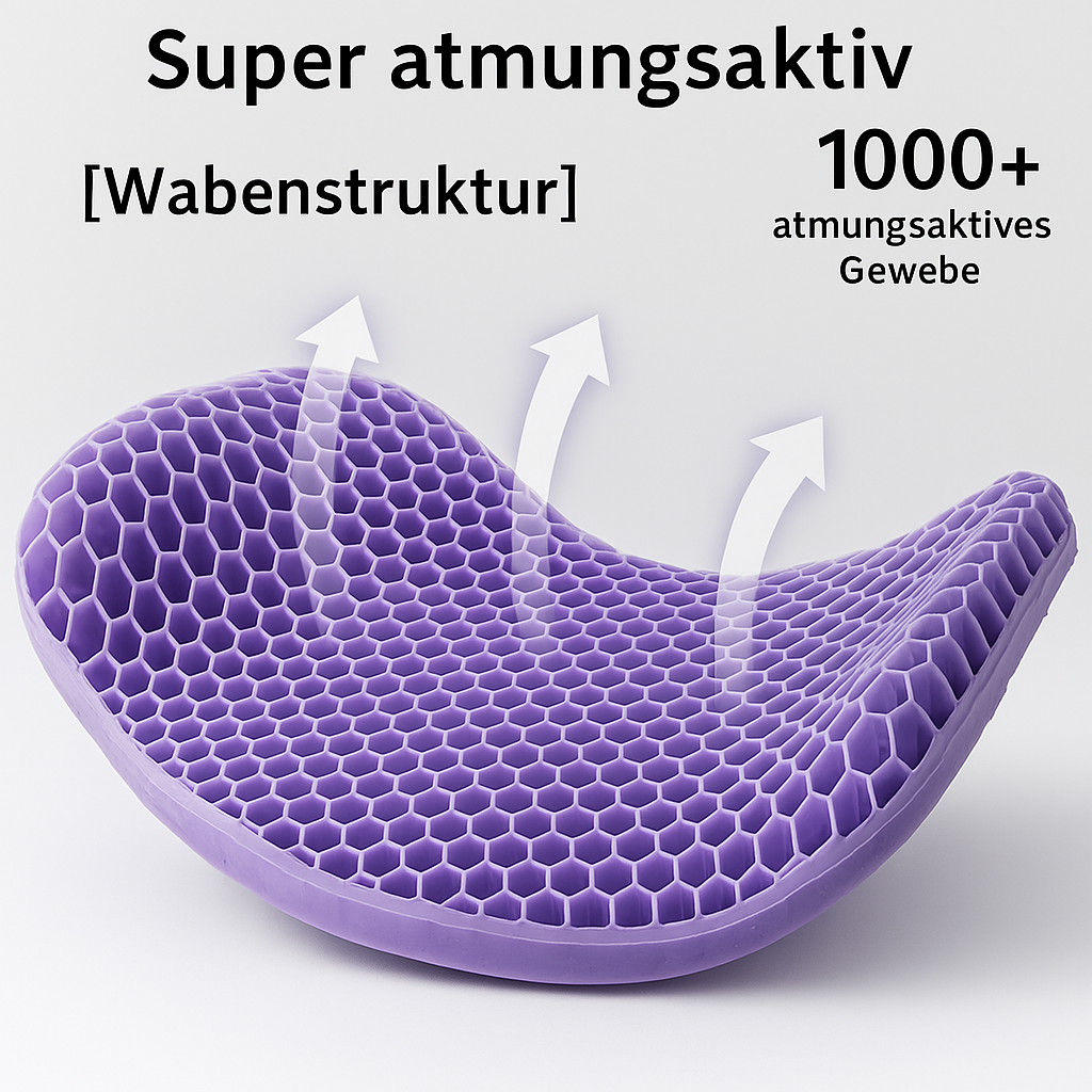 Ergonomisches Gel-Sitzkissen – Atmungsaktiv & Komfortabel
