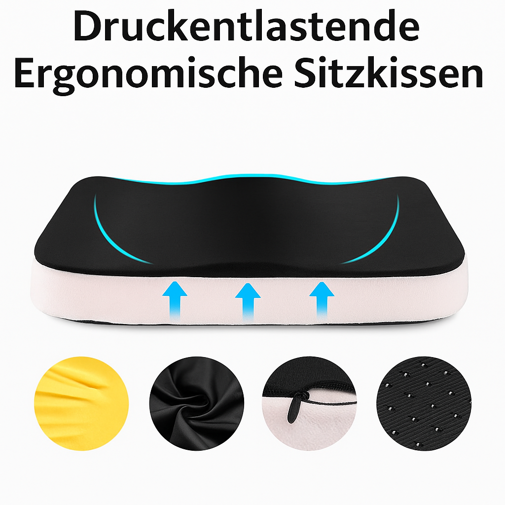 Ergonomisches Sitzkissen für Stuhl – Komfort & Unterstützung