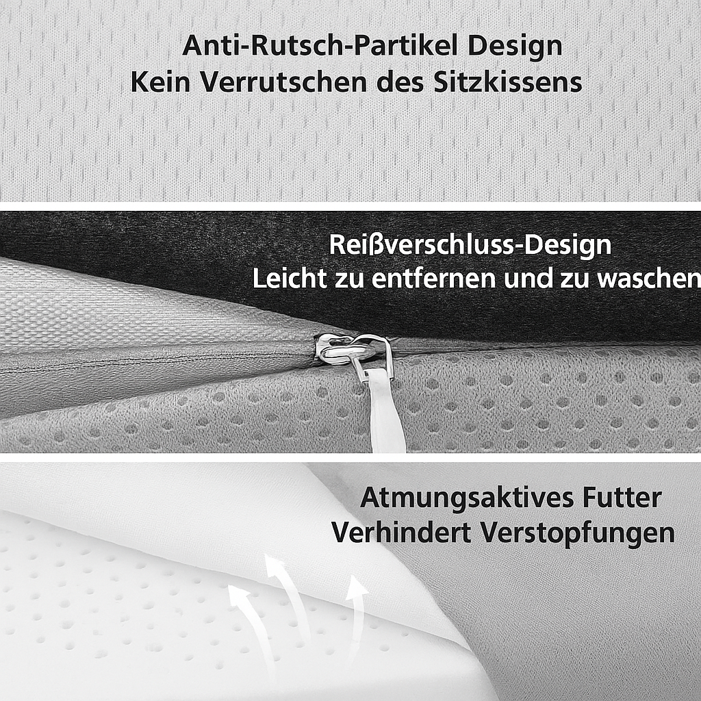 Ergonomisches Sitzkissen für Stühle aus Naturlatex
