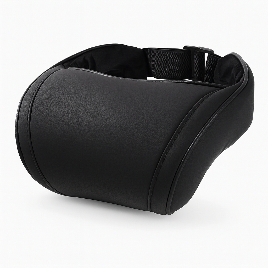 Premium Tesla Kopfstütze – PU-Leder & Memory Foam Komfort