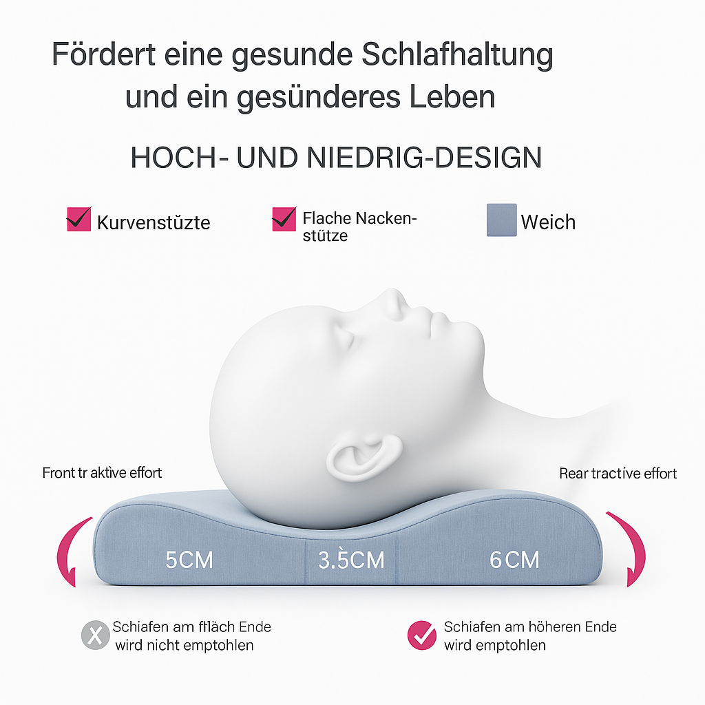 Memory Foam Nackenkissen – Ergonomisch mit Bambuskohle