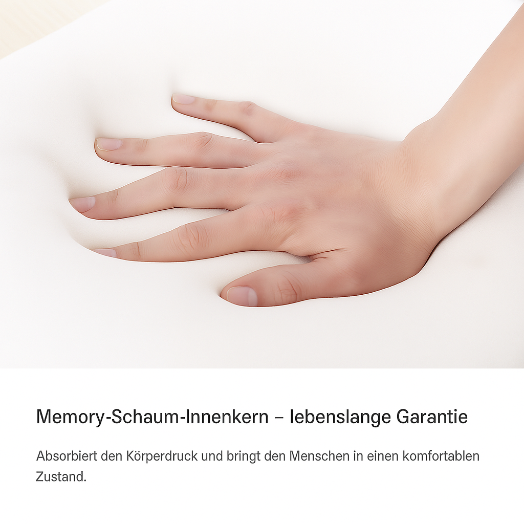 Memory Foam Nackenkissen – Ergonomisch mit Bambuskohle