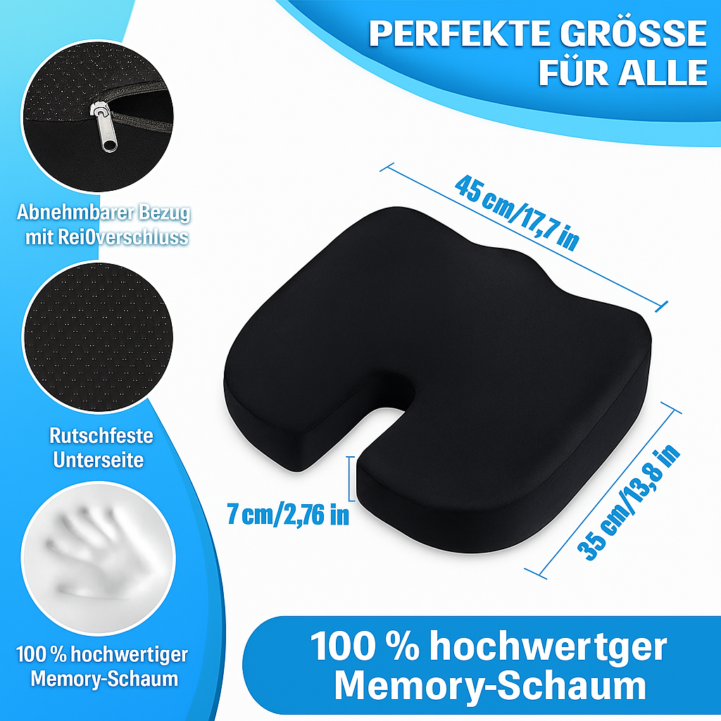 Orthopädischen Sitzkissen  Entlastung für Rücken & Steißbein