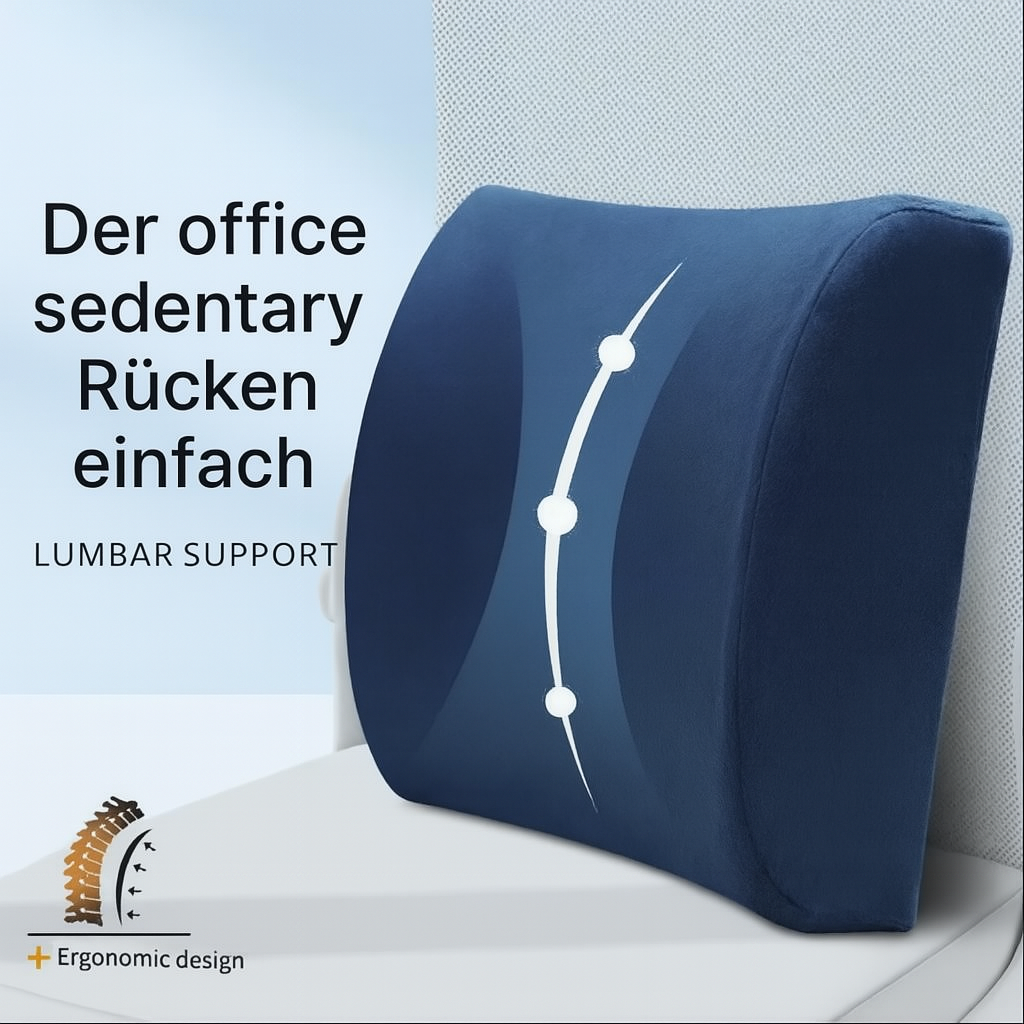 Premium Rückenkissen – Memory Foam & atmungsaktives Mesh komfort