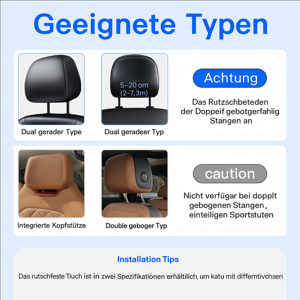 Premium Auto-Kopfstütze mit Memory Foam – Komfort & Sicherheit