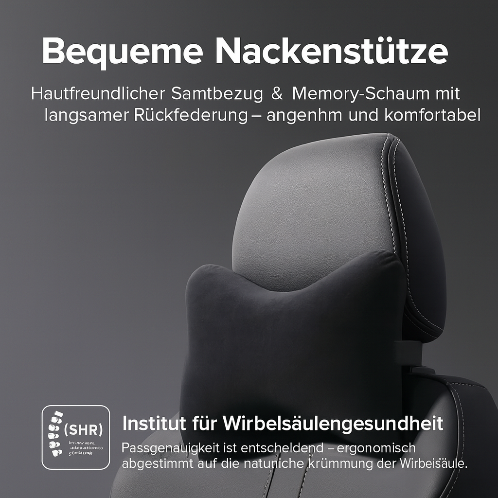 Premium Nackenstütze – Forbell Memory Foam & Suede Komfort