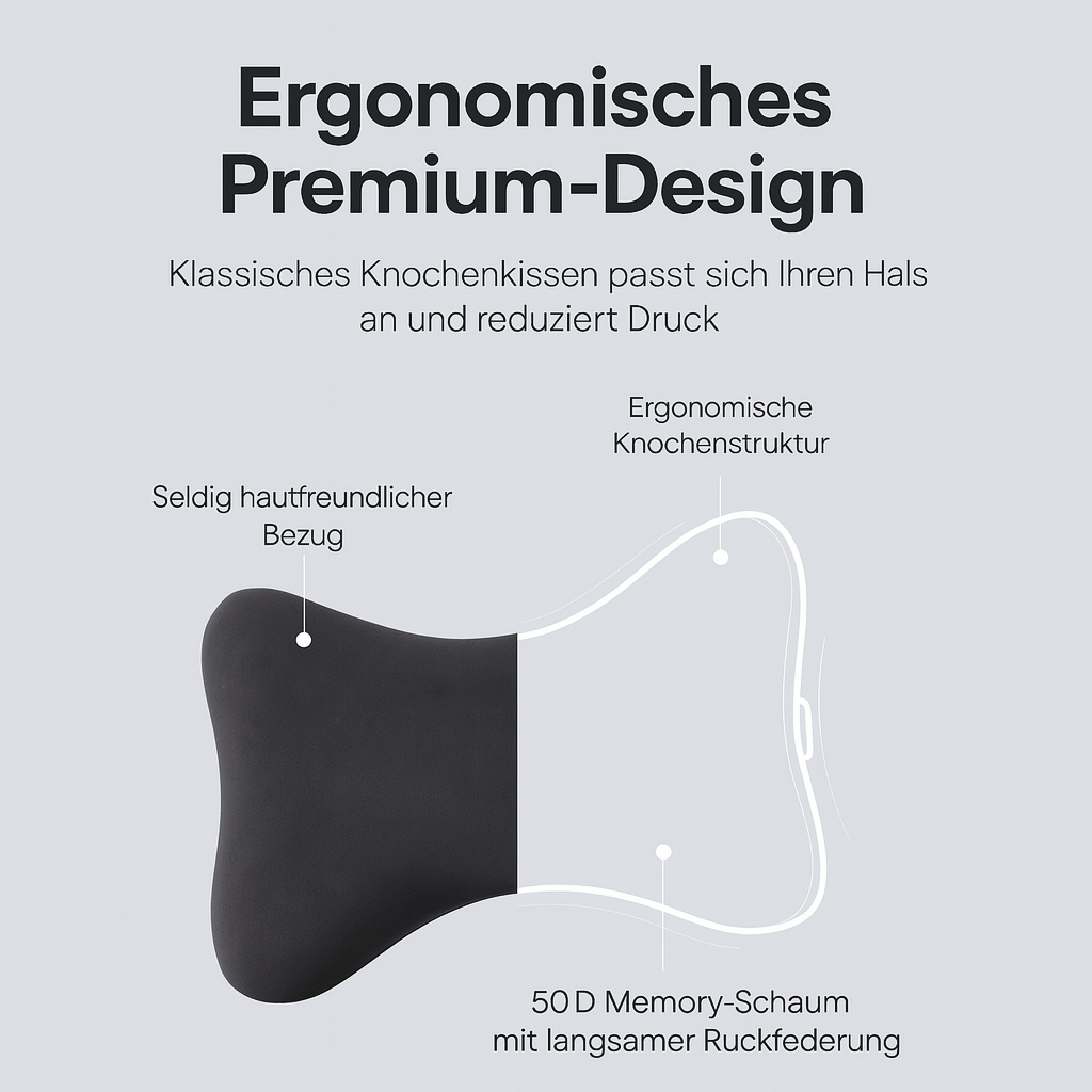 Premium Nackenstütze – Forbell Memory Foam & Suede Komfort