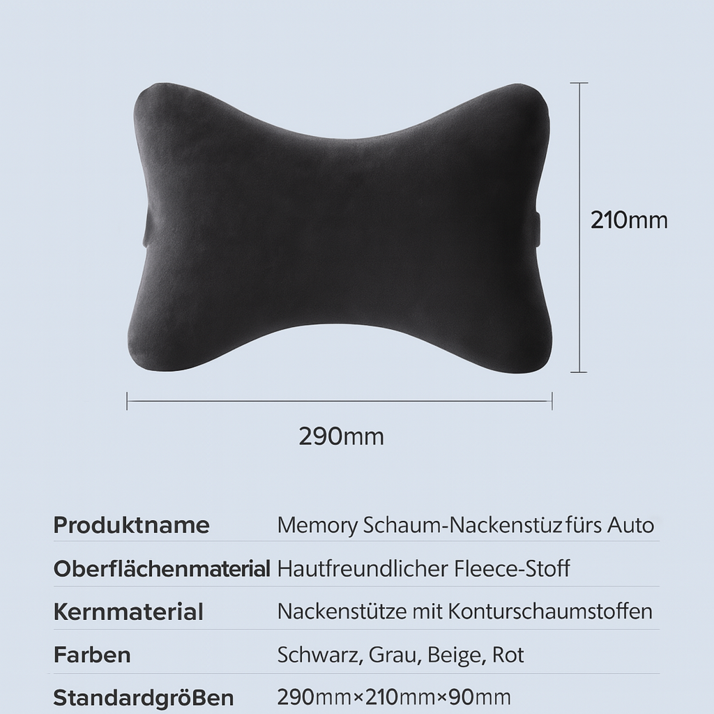 Premium Nackenstütze – Forbell Memory Foam & Suede Komfort