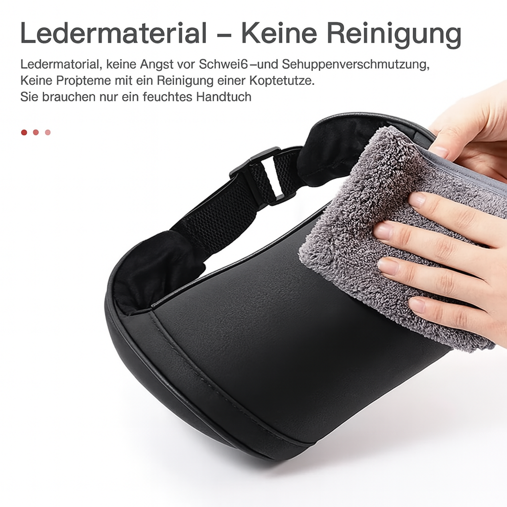 Premium Tesla Kopfstütze – PU-Leder & Memory Foam Komfort