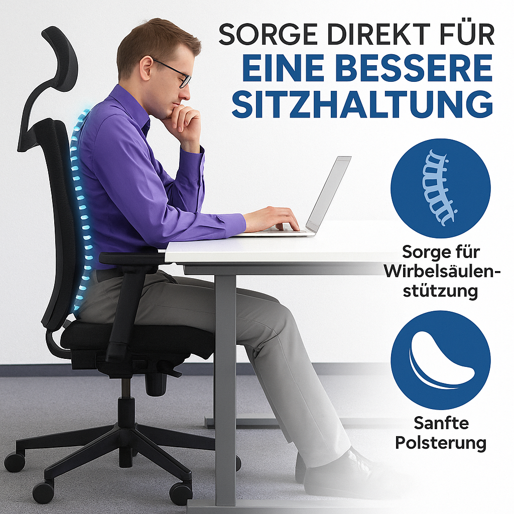 Orthopädisches Sitzkissen – Ergonomisch, bequem & rückenfreundlich