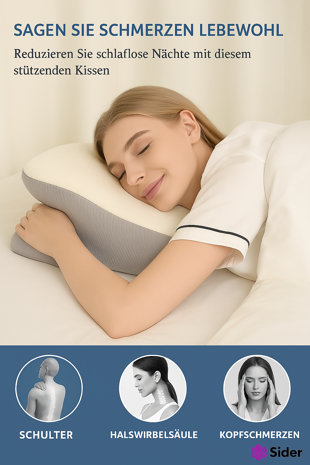 Orthopädisches Kopfkissen – Ergonomisch, bequem & rückenfreundlich