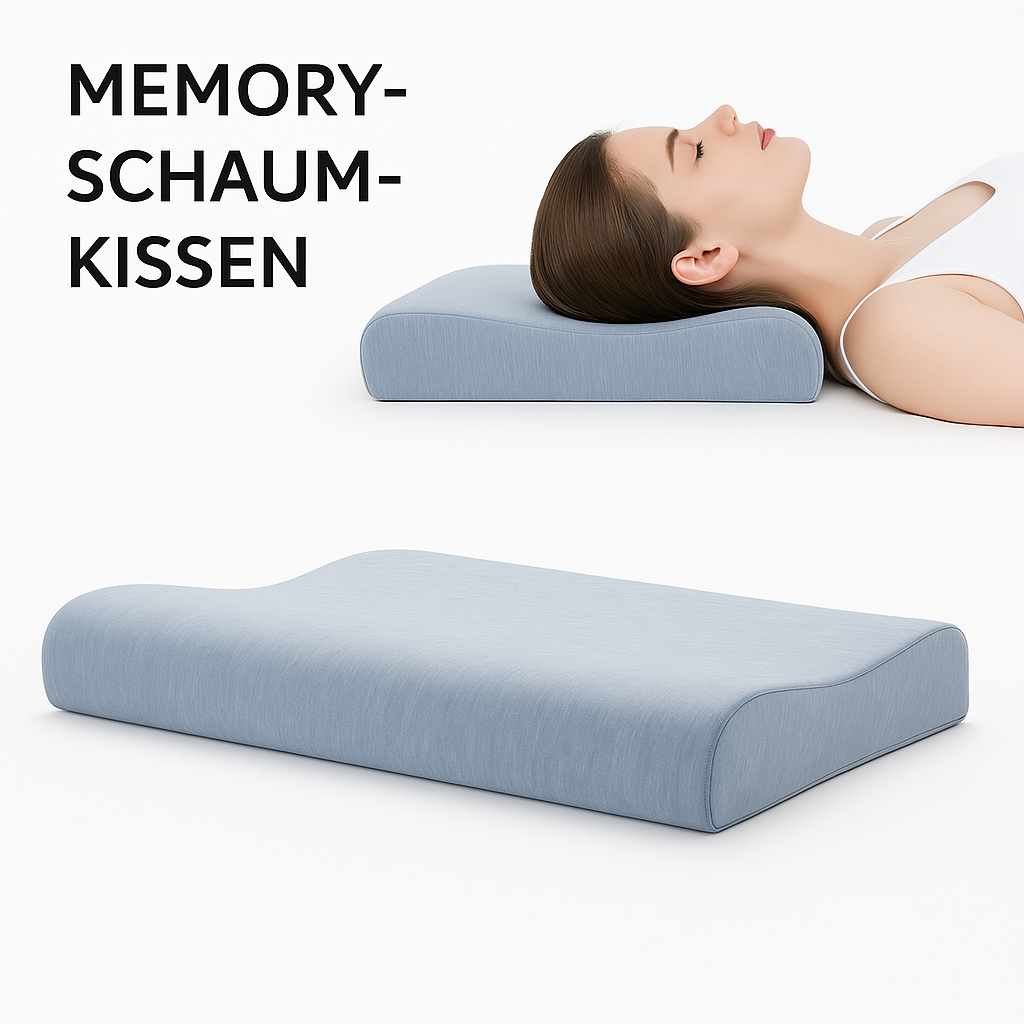 Memory Foam Nackenkissen – Ergonomisch mit Bambuskohle