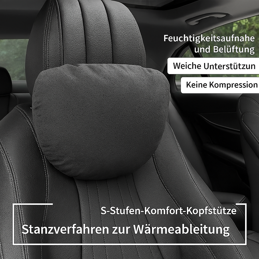 Kopfstütze Auto – Ergonomische Nackenstütze für lange Fahrten