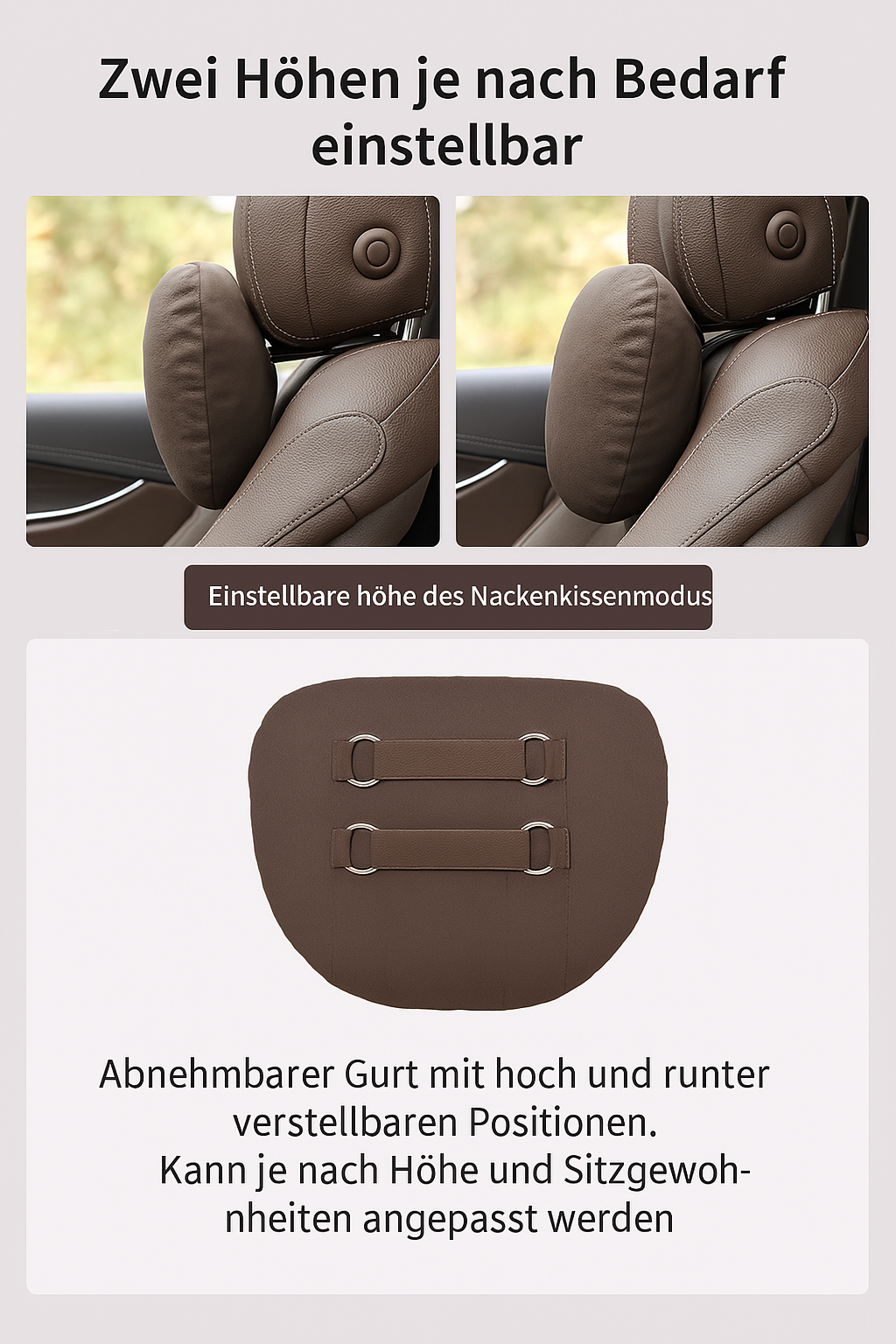 Kopfstütze Auto – Ergonomische Nackenstütze für lange Fahrten