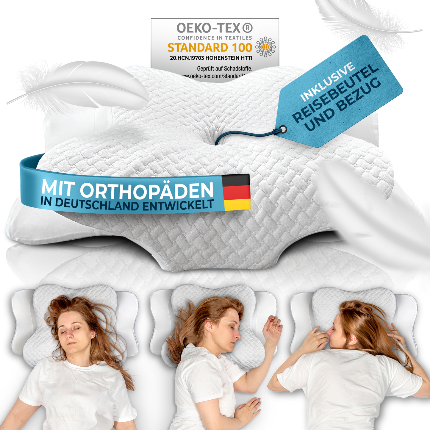 Orthopädisches Kopfkissen Nackenschmerzen aus Memory Foam