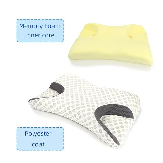 Ergonomisches atmungsaktives Kissen – Memory-Foam & Polyesterbezug