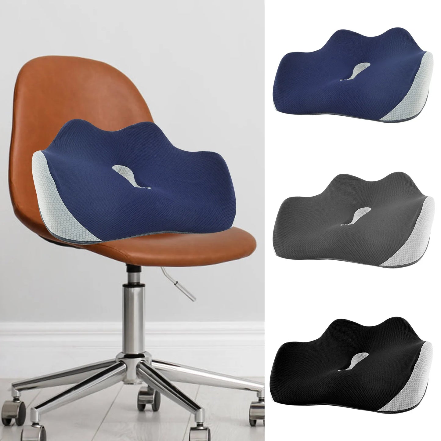 Orthopädischen Sitzkissen  Entlastung für Rücken & Steißbein aus Memory Foam