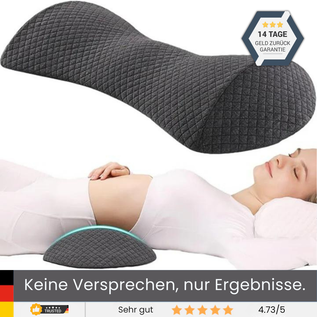 Rückenkissen: Orthopädisches Rückenkissen für erholsamen Schlaf